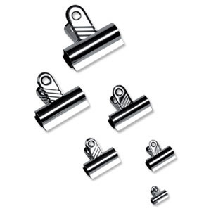 5 Star Grip Clips Metal Width 40mm Black [Pack